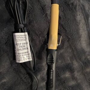Professional Black and Yellow Hair Curling Iron